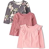 The Children's Place Girls and Toddler Long Sleeve Everyday Casual Knit Shirt