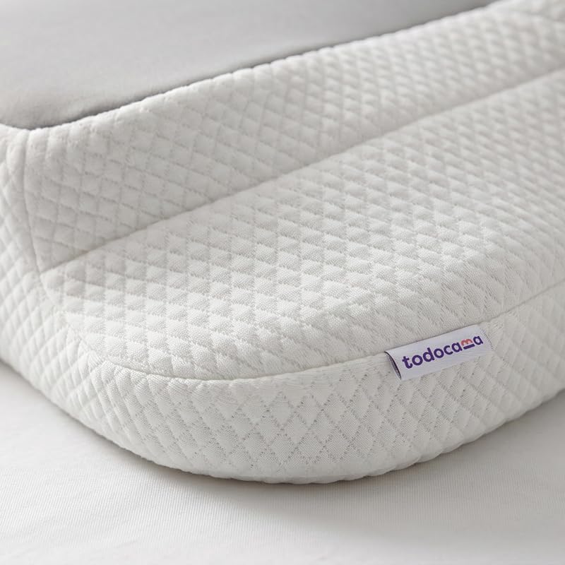 Almohada Cervical Viscoelástica, Ergonómica para Cervicales y Cuello, Reduce la Tensión y Alivia el Dolor, Funda Antiácaros Extraíble y Lavable, 60x40 cm