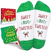 HAPPYPOP Secret Santa Gifts for Kids - Christmas Socks with Greeting Card for 4-9 Year Olds