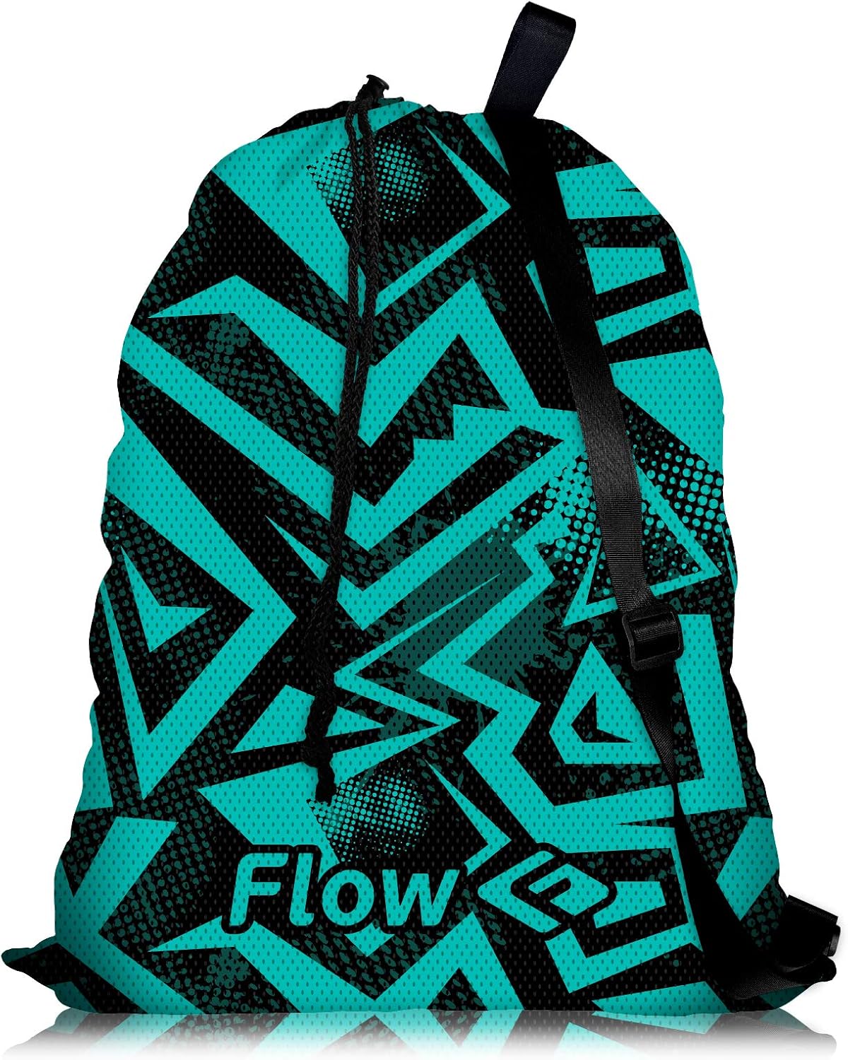 Flow Mesh Gear Bag - Drawstring Swim Bags for Swimming Equipment Available in 8 Awesome Designs (Make Waves): Sports & Outdoors