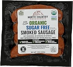 North Country Smokehouse Organic Sugar Free Applewood Smoked Sausage, 12 Oz