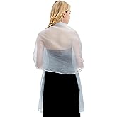 Gragengs Women Shawls and Wraps for Evening Dresses Lightweight Sheer Crepe Scarf Shimmer Wedding Party Stole