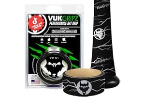 VukGripz USA Made Baseball Bat Grip Tape - Non Sticky, Friction Based, Moisture Wicking, Vibration Reducing Softball Batting Grips - Official Bat Tape Grip Supplier of USA Baseball