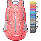 ZOMAKE 25L Ultra Lightweight Packable Backpack, Foldable Hiking Backpacks Water Resistant Small Folding Daypack for Travel(Red)
