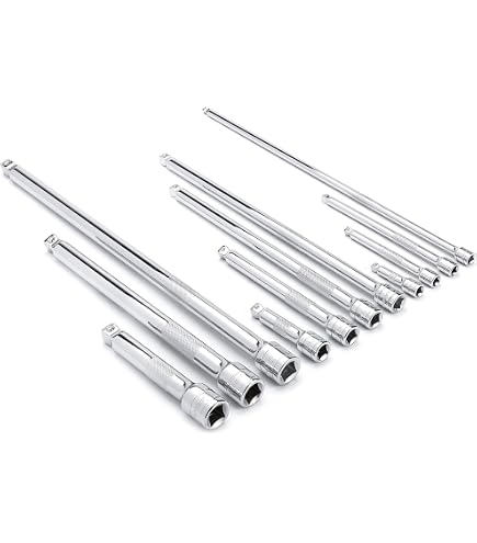 GearWrench 81004D Wackelverlängerungs-Set 1/4 Zoll – 4-teilig (5,1 Cm, 10,2 Cm, 15,2 Cm, 35,6 Cm) Mit Dual-Funktion
