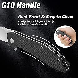 FLISSA Pocket Knife, Folding Tactical Knife with