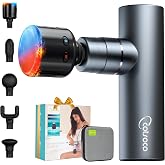 cotsoco Mini Massage Gun with Heat and Cold, 45lbs Force, 8H Battery | Pocket-Sized Full-Metal Deep Tissue Massager, Ultra-Quiet for Gym, Office &amp; Travel. Gifts for Men, Women and parents
