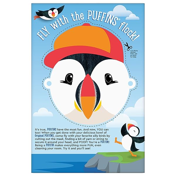 ORIGINAL PUFFINS CEREAL, PUFFED KIDS CEREAL WITH CORN AND OATS, VEGAN, KOSHER, NON-GMO PROJECT VERIFIED, 10 OZ BOX