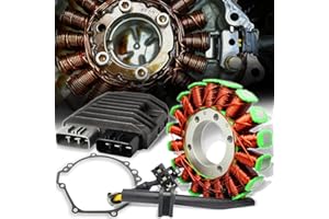 ExtremePowersport eMUSA OE Magneto Coil Stator+Voltage Rectifier/Regulator+Gasket Assy. Compatible with 06-07 Kawasaki Ninja ZX-10R/ ZX10R/ZXR 1000 ZX1000D ZX1000 2006 2007