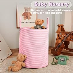 JMvicyroam Large Woven Laundry Basket Hamper,80L