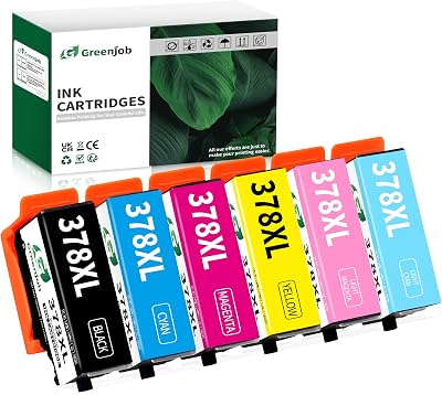 Greenjob 378XL Ink Cartridges Multipack for Epson Expression XP- printers