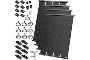 SOLARPOOLSUPPLY Industrial Grade Solar Pool Heater DIY Kit - Superior High-Wind Strapless Mounting System & Maximum Freeze Resistance (4-4'x12.5' / 200 Square Feet)