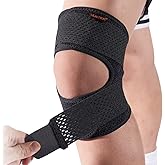 HUETIDE Knee Brace for Knee Pain Women and Men Patellar Tendon Support Strap,Adjustable Neoprene Knee Support Stabilizer for Meniscus Tear,Arthritis,Running,Workout,Sports,Large