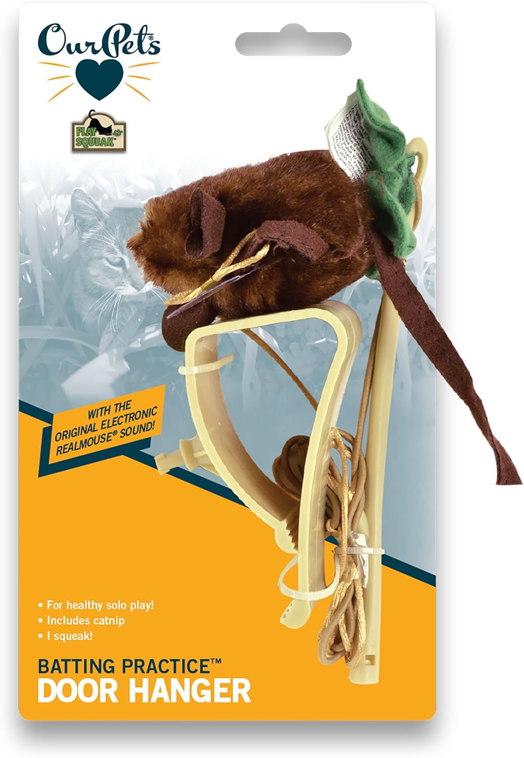 Pet Zone Our Pets Play-N-Squeak Batting Practice Cat Toy: Pet Supplies