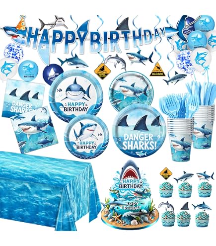 Amazon.com: Leyndo 6 Pieces 23.6 Inch Summer Inflatable Shark Pool