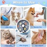 ANWA Inflatable Dog Collar After Surgery Adjustable Recovery Cone Blue Paw view 6