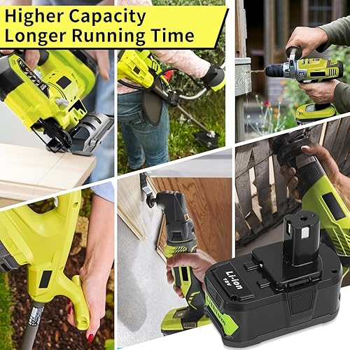 BiBiSi Pack 18V Replacement Battery for Ryobi 18V Battery