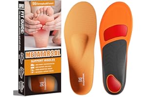 Deepballfeet Arch Support Insoles with Metatarsal Pads, Orthotic Inserts for Metatarsalgia, Morton's Neuroma, Plantar Fasciit