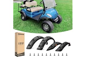 10L0L 4PCS Golf Cart Fender Flares, Exact for Standard Yamaha G29 & Drive 2007-2016, Impact-Resistant ABS Plastic Mud Guards 