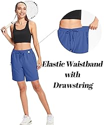 MAGCOMSEN Golf Shorts for Women 8" Hiking Shorts