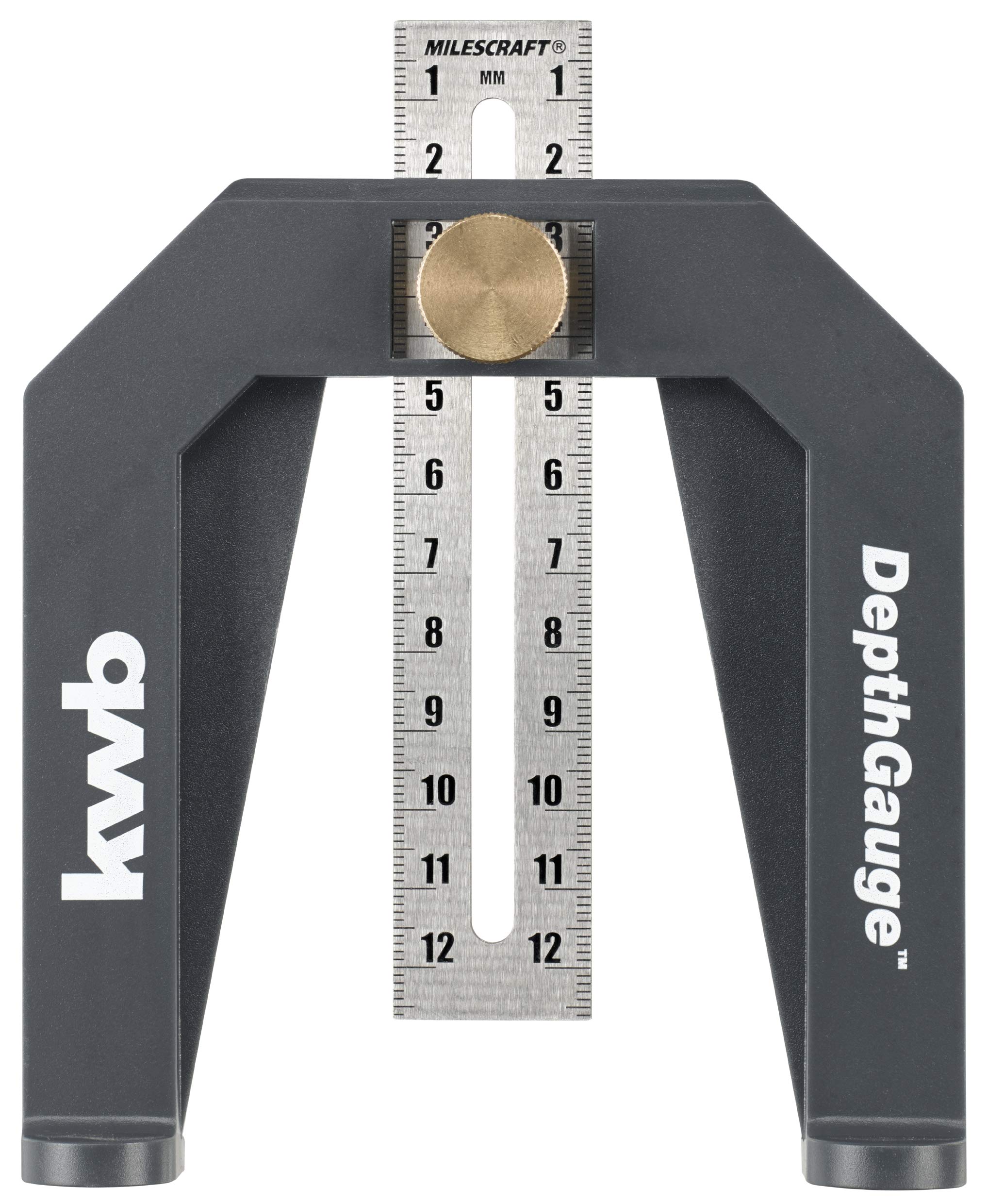 KWB DEPTH GAUGE FOR ROUTERS AND TABLE SAWS - PRECISE MEASUREMENTS IN CM AND INCH