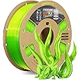OVERTURE Silk Filament PLA 1.75mm Clog-Free Shiny 3D Printer Filament, 1kg Spool (2.2lbs), Dimensional Accuracy +/- 0.02 mm, Fit Most FDM Printer,Silk Neon Green
