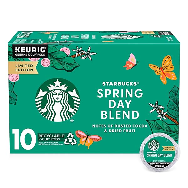 STARBUCKS K-CUP COFFEE PODS, MEDIUM ROAST COFFEE, SPRING...