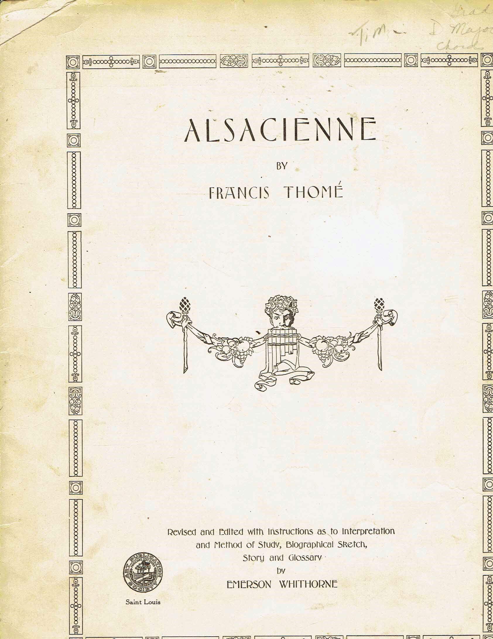Alsacienne Francis Thome Emerson Whithorne Amazon Com Books