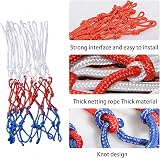 Dinghaole 2 PCS Heavy Duty Basketball Net Tri-Colored Replacement Nets view 3