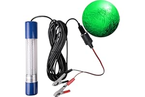 Underwater Fishing Light 1600 Lumens 10.8W 12V 24V Submersible Fish Bait Finder 180 LED Waterproof IP68 Deep Drop Night Fishi