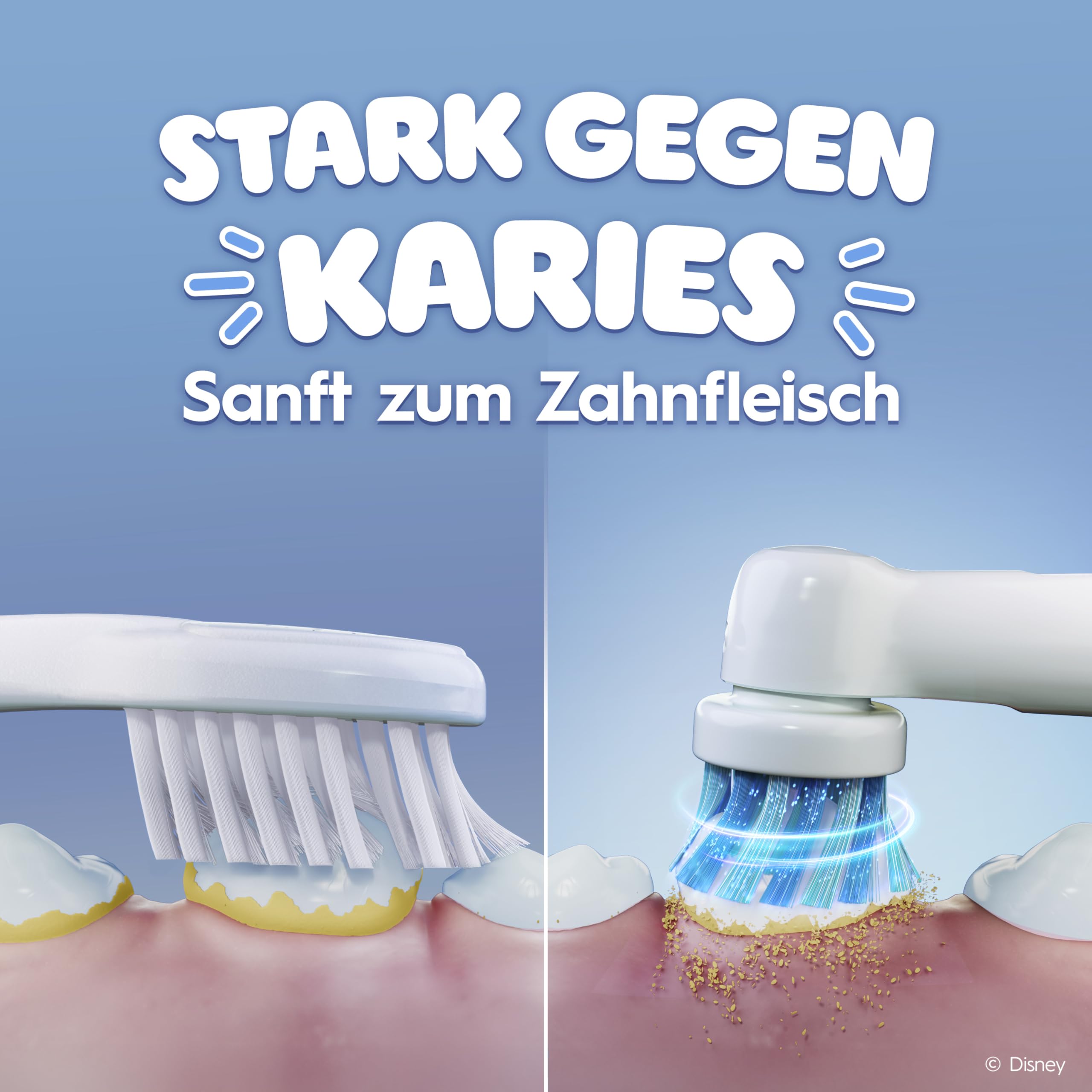 Oral-B Pro Kids König der Löwen Elektrische Zahnbürste für Kinder — Electric Toothbrush ab 3 Jahren inkl. 1 Aufsteckbürste, Reise-Etui und 2 Putzmodi für Zahnpflege, Weiß/Rot 3