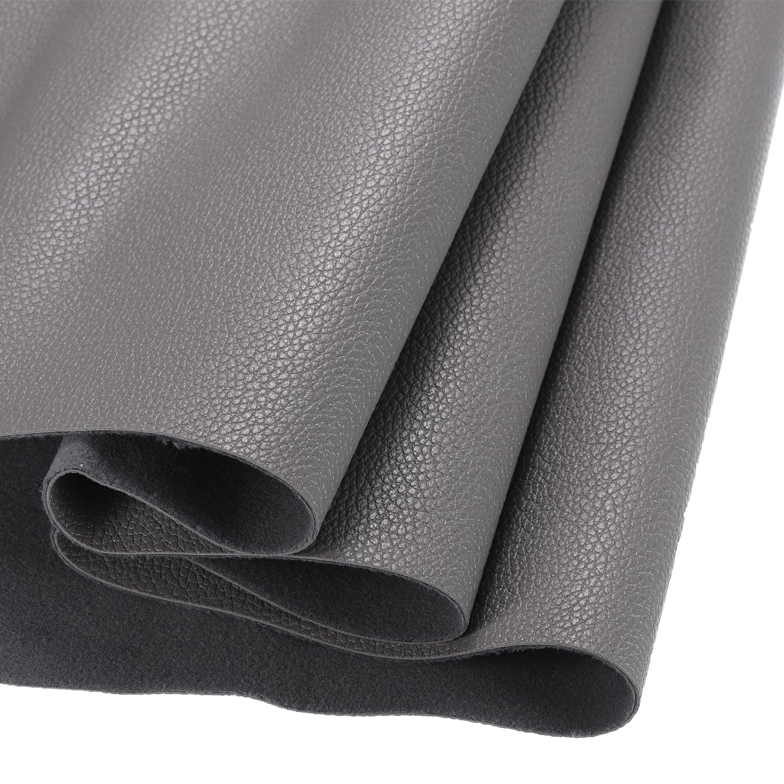 DMiotech 1 Pack 54 Inch x 72 Inch Faux Leather Strip Furniture Cover Pebble Skin Gray PU Leather Roll for Handmade DIY Craft Projects