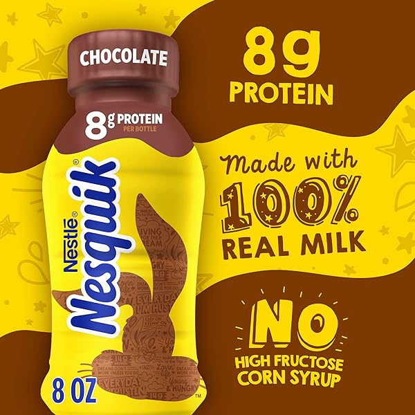 NESQUIK CHOCOLATE LOWFAT MILK READY TO DRINK 12 PACK OF 8 FL OZ (PACKAGING MAY VARY)