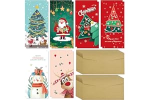 Fibevon Christmas Money Holder for Cash Gifts with Envelopes - 30 Pack of Christmas Gift Card Holder Money Envelopes for Cash Christmas Decoration for Xmas, Holiday, and New Year
