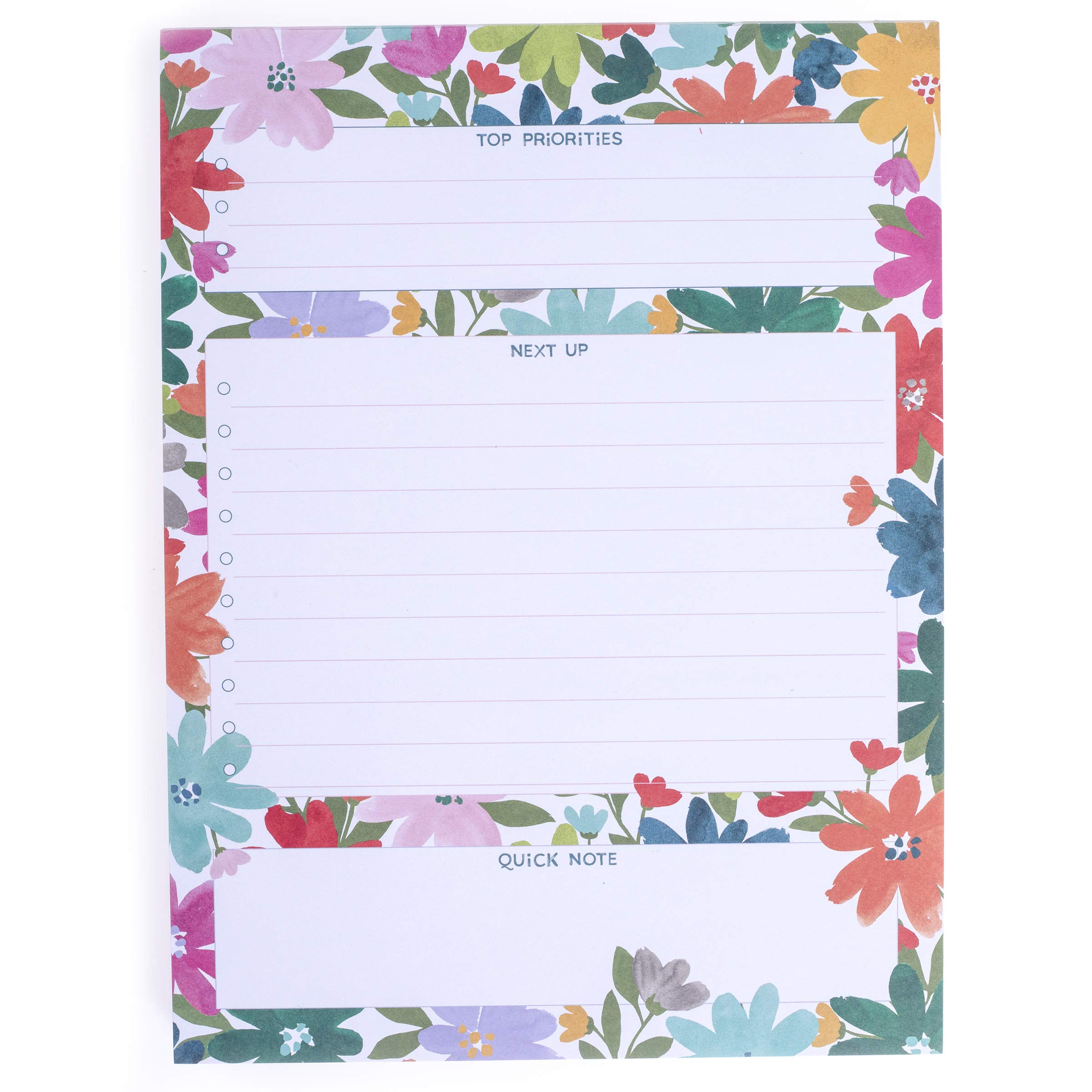 Graphique Bright Floral to-Do List Notepad - 150 Tear-Away Planner Sheets - Things to Do Memo Writing Pad - Perfect Daily Reminder for School, Office Work, Homework, Projects, and More