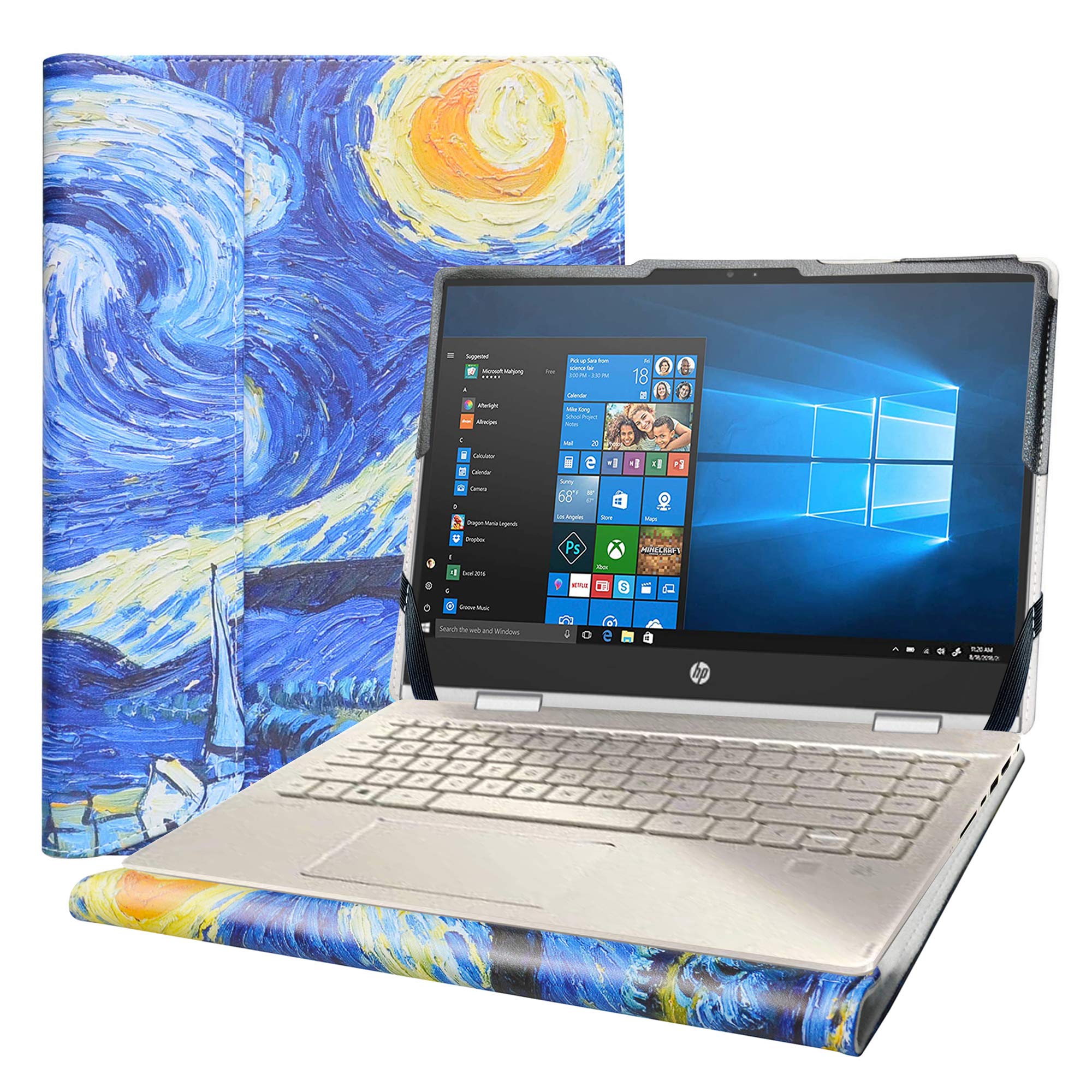 Photo 1 of Alapmk Protective Case for Lenovo IdeaPad Slim 3 Chromebook Gen 8/Yoga Pro 9i Gen 8 14,Case for HP Chromebook x360 14a-caXXXX 14a-ca0030wm & Vostro 14 3430 3435/Latitude 3445 Chromebook 14",Starry