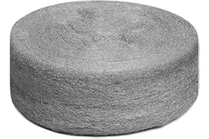 EUNICE Stainless Steel Wool Fill Fabric Roll DIY Kit, 59FT Steel Wool 0000 Coarse Wire Mesh Roll for Mice Control, Gap Blocker, Barrier, Vents for Garden, House, Garage, Siding