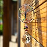 H&D Hyaline & Dora Crystal Rainbow Suncatcher Tree of Life Pendant view 8