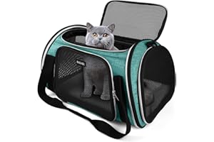 BAGLHER Pet Travel Carrier, Airline Approved Cat Carriers, Dog Carrier,Suitable for Small and Medium-Sized Cats and Dogs Pet Soft Carrier, Suitable for Travel, Hiking, and Outdoor Use. Green