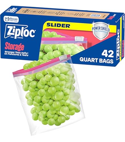 Amazon.com: Ziploc Variety Pack 54 Freezer Quart Bags, 38 Freezer