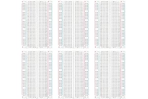 ELEGOO 6PCS 400 Point Breadboard Kit Solderless Breadboards for Arduino Project Small Bread Board Electronics for Circuits PCB Prototype Board