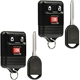 Car Key Fob Keyless Entry Remote fits Ford, Lincoln, Mercury, Mazda with Ignition Key (CWTWB1U331 GQ43VT11T CWTWB1U345 3-btn), Set of 2