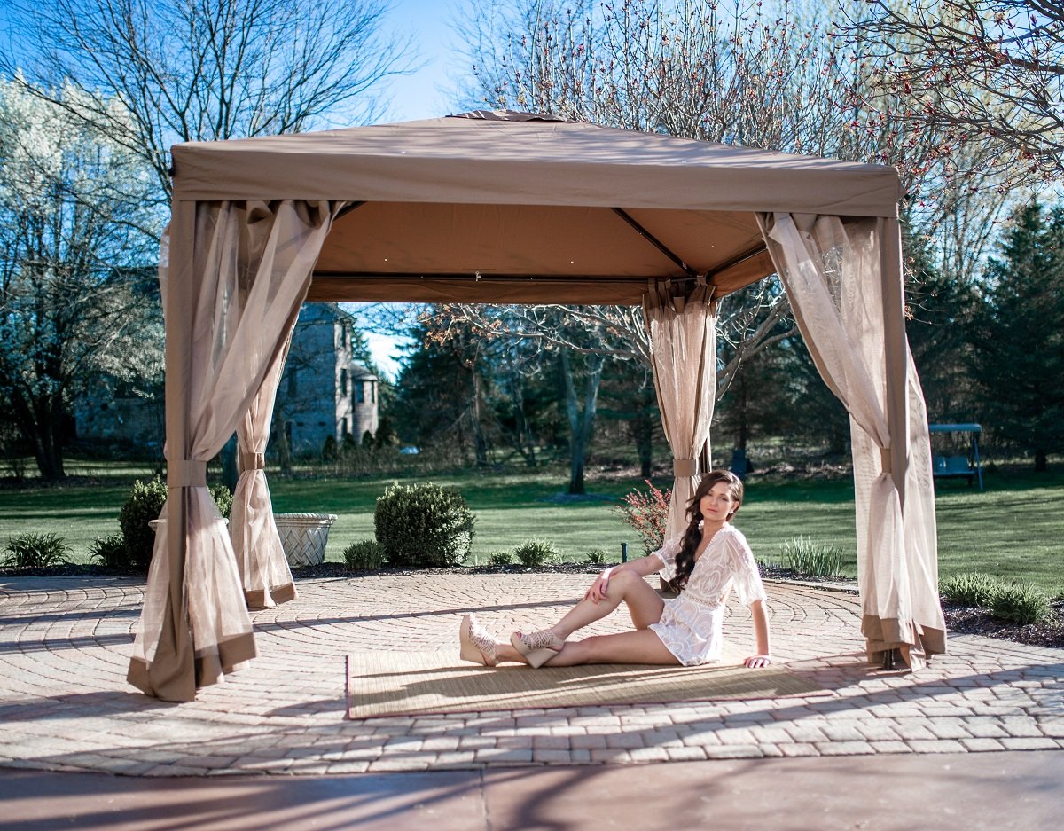 Amazoncom Abba Patio 10x10 Feet Gazebo Soft Top Fully Enclosed