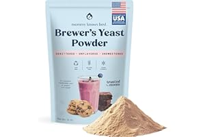 Mommy Knows Best Brewer's Yeast Powder for Lactation Support for Breastfeeding | Mild-Tasting, Debittered, Delicious in Lactation Cookies, Smoothies, Lactation Recipes, Gluten-Free, 10 oz