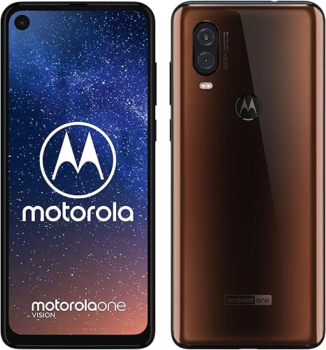 Motorola One Vision Dual Sim Smartphone 6 3 Zoll Display 48 Mp Sensor 12 Mp 5 Mp Dual Kamera 128 Gb4 Gb Android 90 Bronze Schutzcover