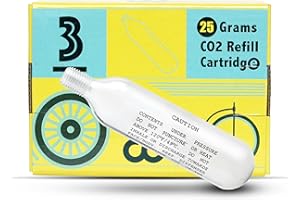 CyclingDeal 16g or 25g Threaded CO2 Cartridges Refills for Bike Bicycle Pump CO2 Inflator Heads - Great Refill for Mountain or Road Bikes Tires
