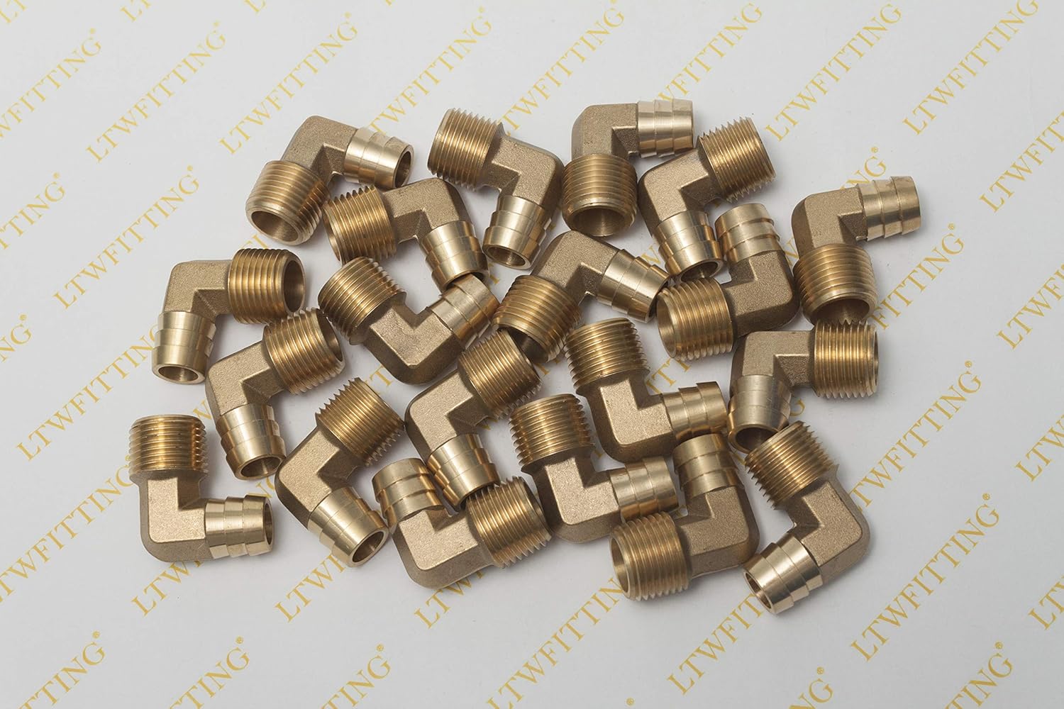 LTWFITTING 90 Deg Elbow Brass Barb Fitting 1/2-Inch Male BSPT x 16mm ID Hose(Pack of 25), 16mm ID Hose x 1/2" Male BSPT - Image 3