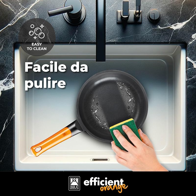 Efficient Orange | Set di 3 padelle 18-22-26 cm