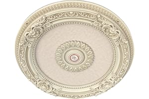 AFD Home Petite Round Chandelier Ceiling Medallion and Fan Medallion, 24 Inches, Cream
