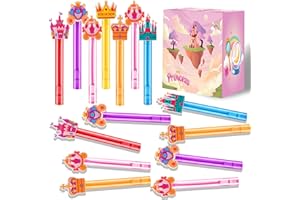 PLOUGVI 24PCS Princess Bubble Wands Toys for Kids, Princess Birthday Party Favors Supplies Decorations, Classroom Prizes, Pinata Fillers, Goodie Bag Stuffers Gifts